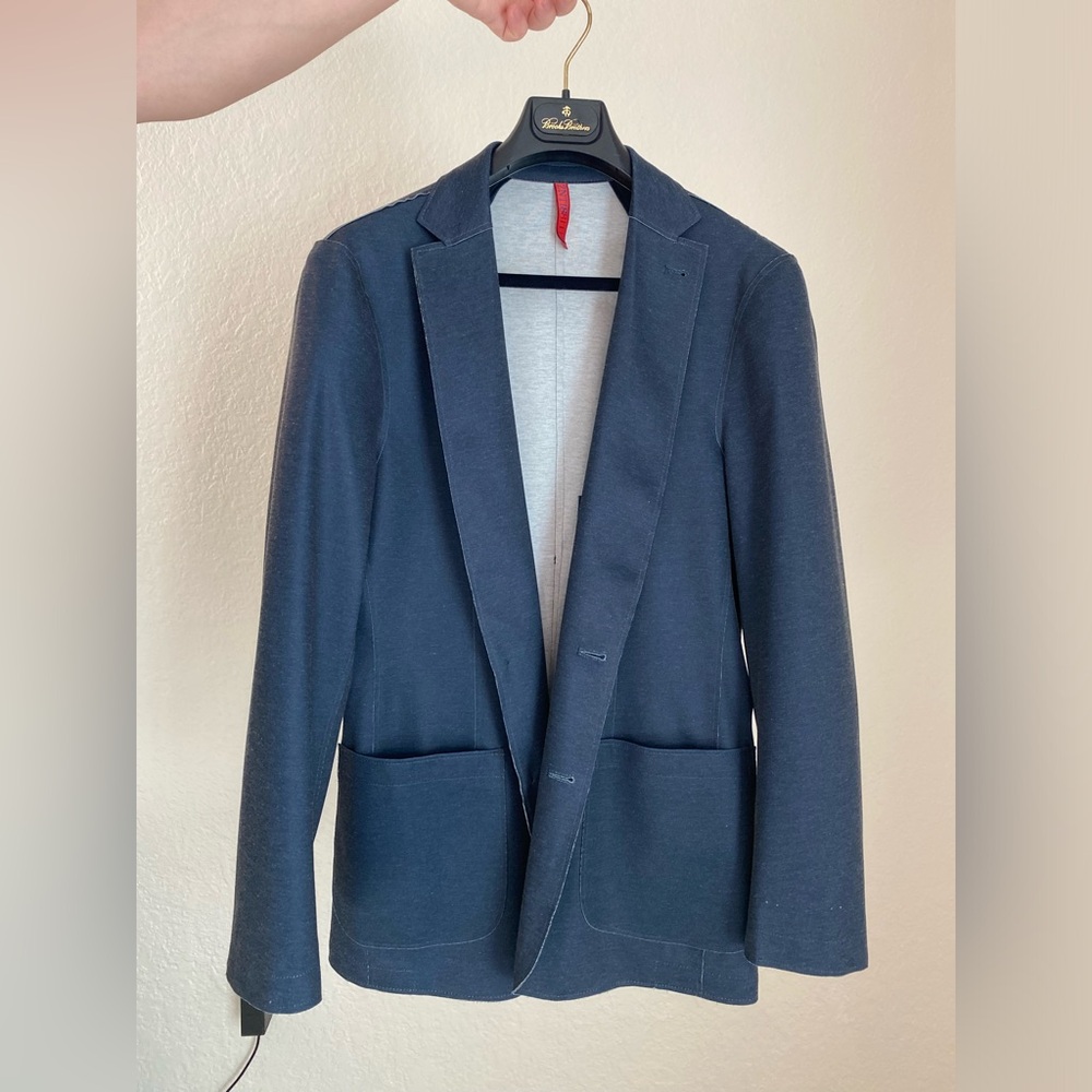 Deconstructed Navy Suit Jacket